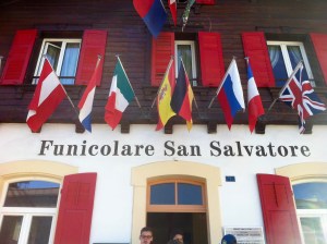 Funiculaire to San Salvatore - popular among Swiss-German students